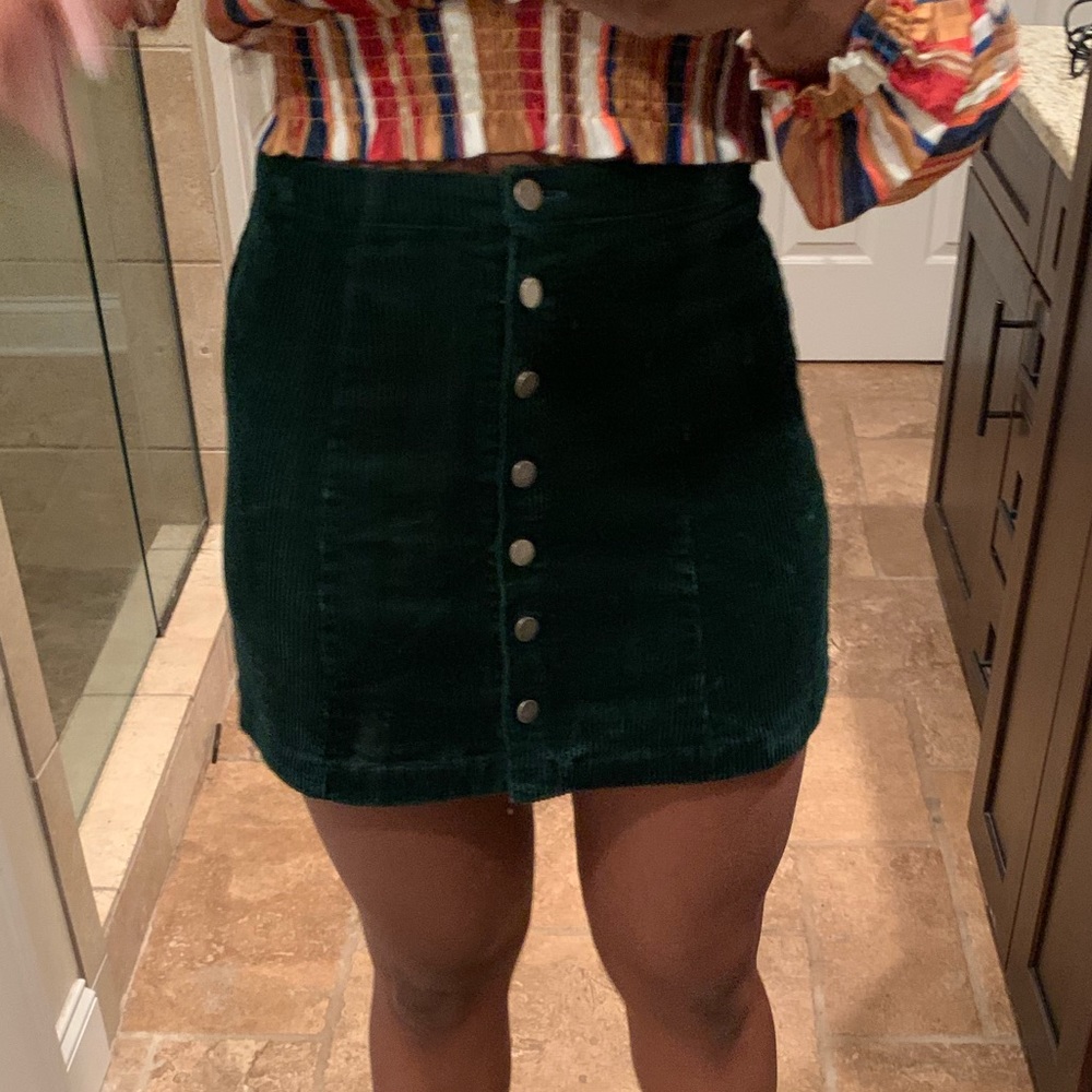 Emerald Green Mini Skirt